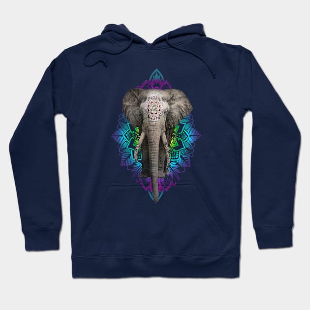 Elephant Mandala Hoodie by Exosam